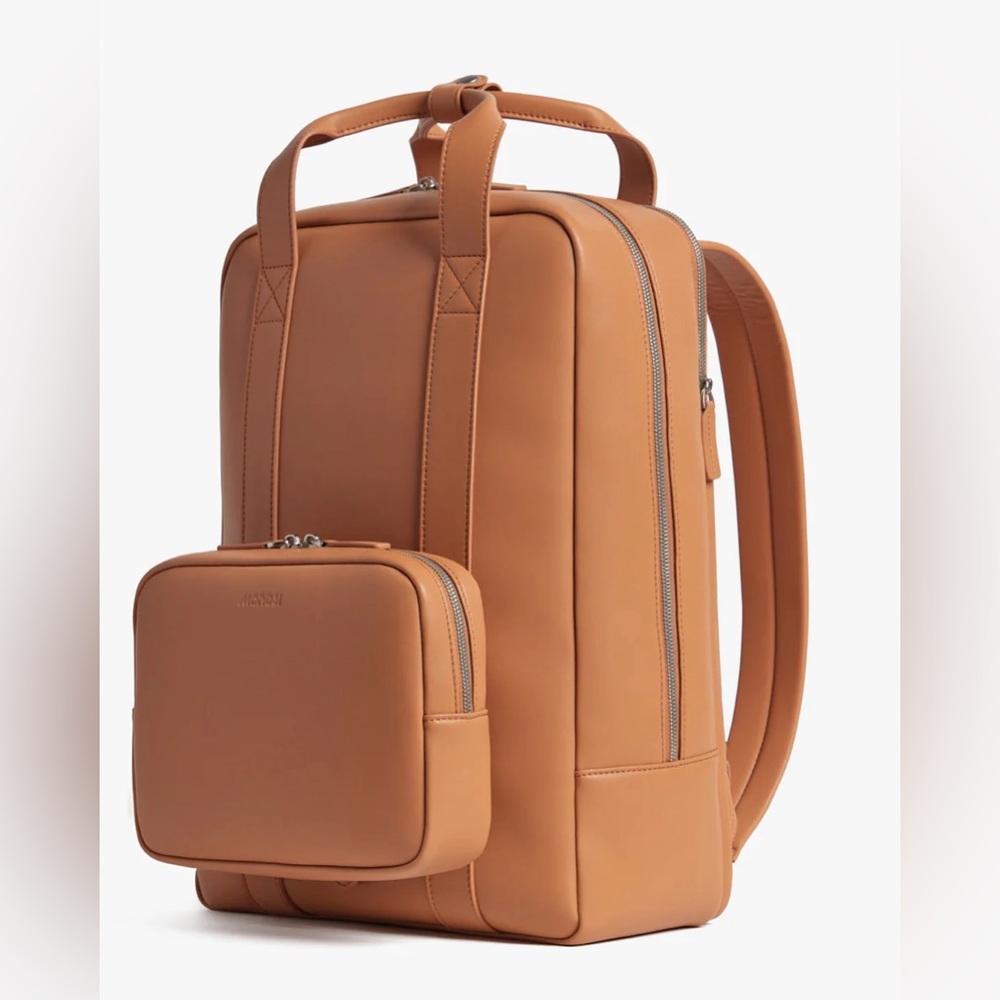 Monos Metro Backpack Travel Carry On Airport Vegan Leather